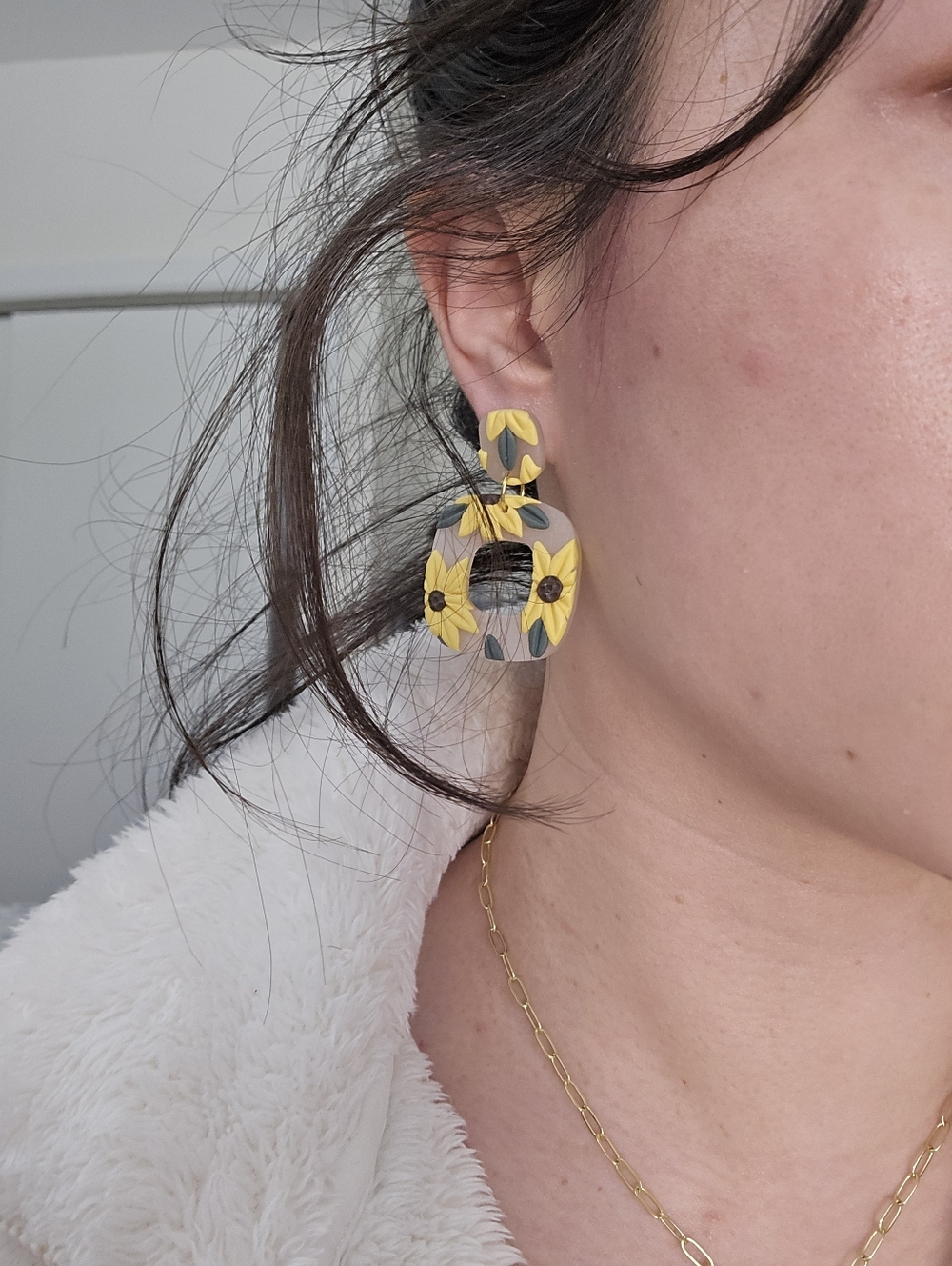 Artisan Polymer Clay Drop Earrings